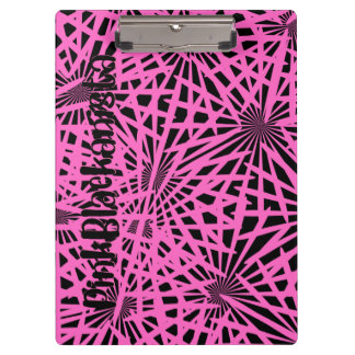 pinkblackanista floral klemmbrett