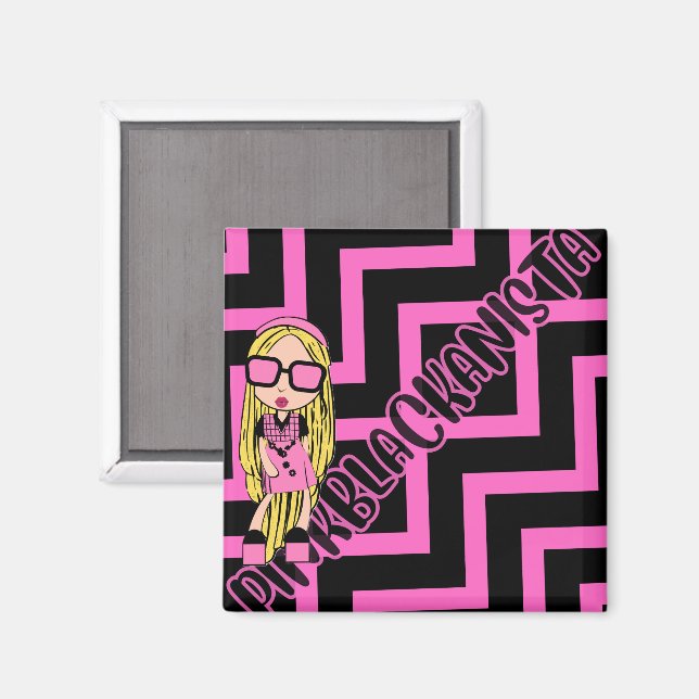 pinkblackanista magnet (Vorderseite/Rückseite)