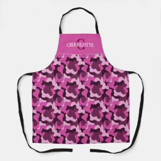 Pinkcore monogrammiertes Tarnmuster Schürze