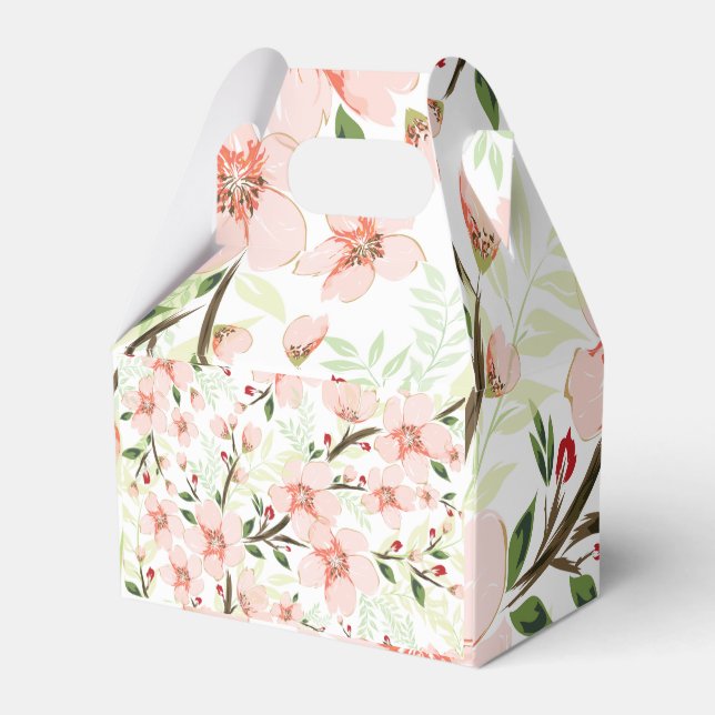 Pinke Blumen Geschenkschachtel (Rückseite)