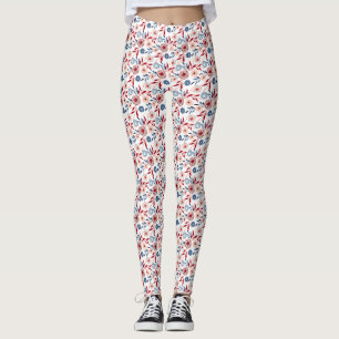 Pinke Blumen Leggings