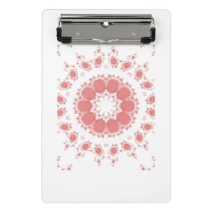 PINKE BLUMEN MINI KLEMMBRETT