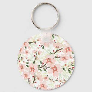 Pinke Blumen Schlüsselanhänger