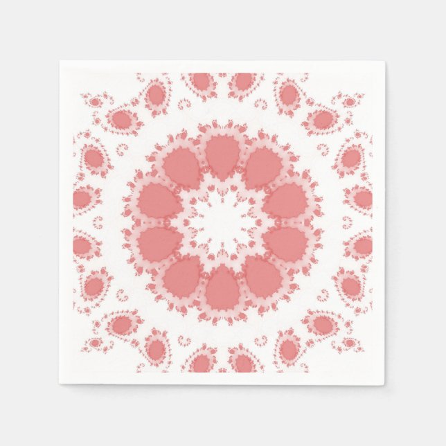 PINKE BLUMEN SERVIETTE (Vorderseite)