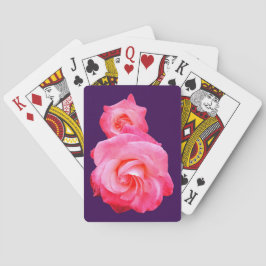 Pinke Blumen Spielkarten