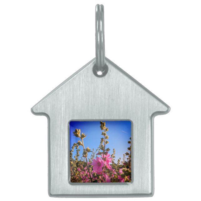 Pinke Blumen Tiermarke (Vorderseite)