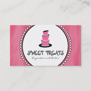 Pinke Cupcake-Torten-Bäckerei Visitenkarten Visitenkarte