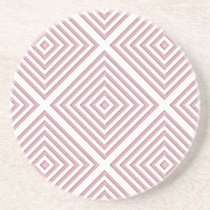 Pinke geometrische Quadrate Getränkeuntersetzer