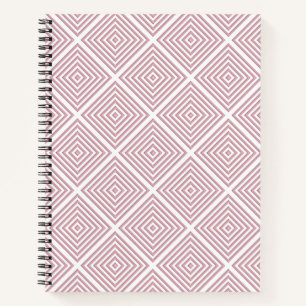Pinke geometrische Quadrate Notizbuch