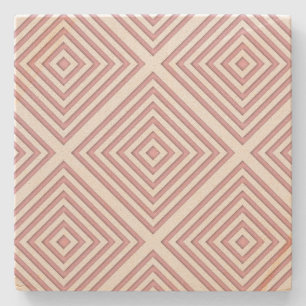 Pinke geometrische Quadrate Steinuntersetzer