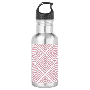 Pinke geometrische Quadrate Trinkflasche
