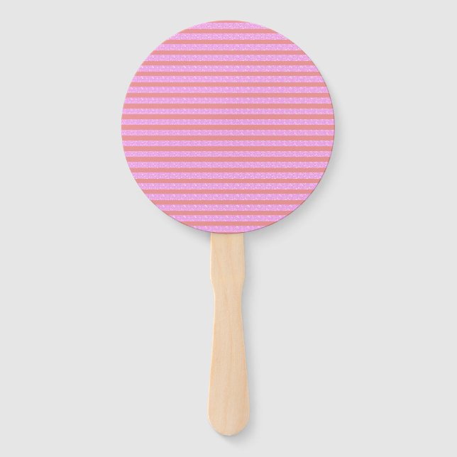 Pinke geometrische Streifen Fächer (Vorderseite)