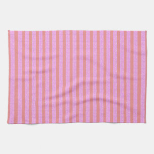 Pinke geometrische Streifen Geschirrtuch