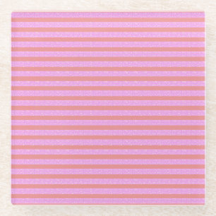 Pinke geometrische Streifen Glasuntersetzer