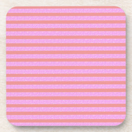 Pinke geometrische Streifen Harter Kunststoff-Unte Getränkeuntersetzer