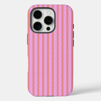 Pinke geometrische Streifen iPhone 16 Pro Hülle