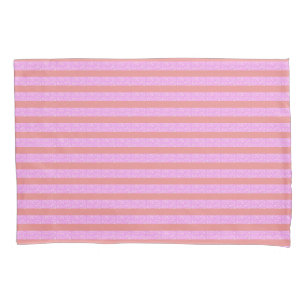 Pinke geometrische Streifen Kissenbezug