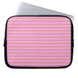 Pinke geometrische Streifen Laptopschutzhülle