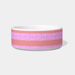 Pinke geometrische Streifen Napf