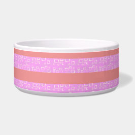 Pinke geometrische Streifen Napf
