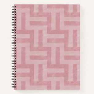 Pinke geometrische Streifen Notizbuch