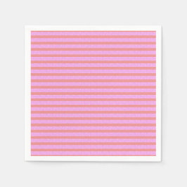 Pinke geometrische Streifen Serviette
