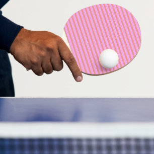 Pinke geometrische Streifen Tischtennis Schläger