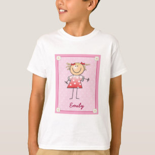 Pinke getupft T-Shirt
