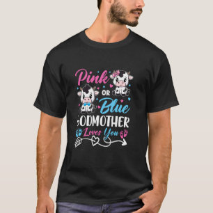 Pinke oder blaue Patentante liebt dich Kuh Baby Ge T-Shirt