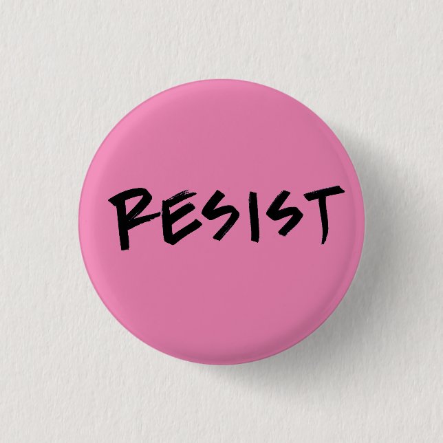 Pinke Resist Taste, klein oder Farbe wählen Button (Vorderseite)