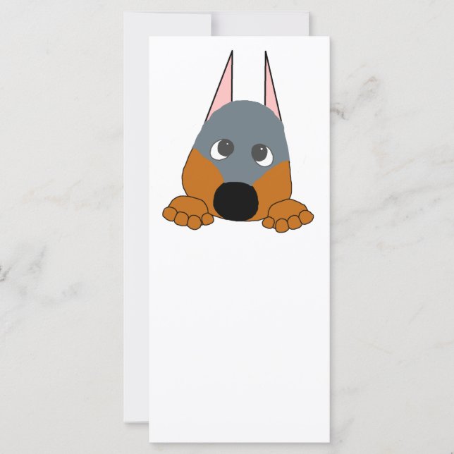 Pinkeln Dobermann blau und rost (Vorderseite)