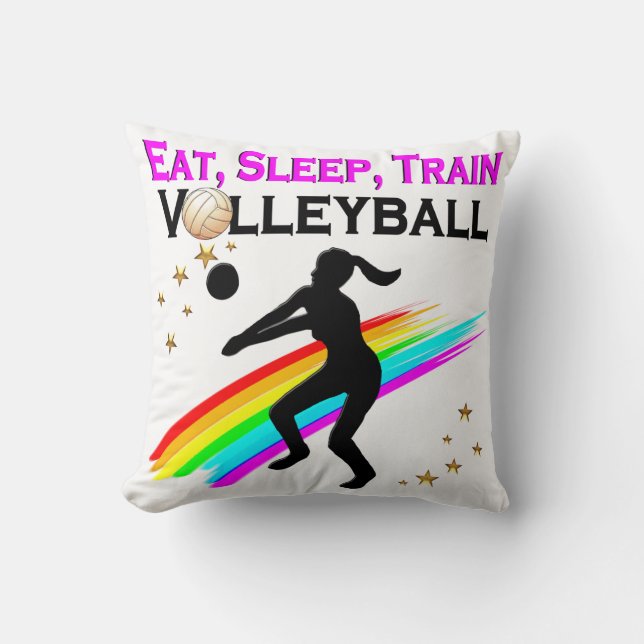 PINKEN ESSEN, SCHLAFEN, TRAGVOLLEYBALL KISSEN (Vorderseite)