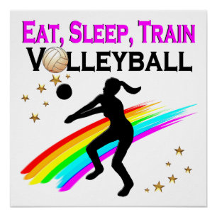 PINKEN ESSEN, SCHLAFEN, TRAGVOLLEYBALL POSTER