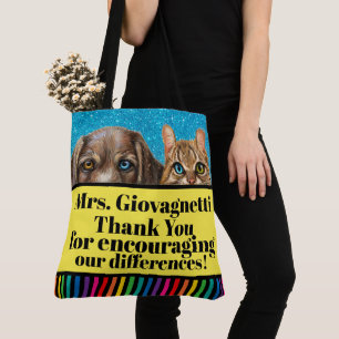 Pinkende Cat and Dog Lehrer Tasche - sehen Sie zur
