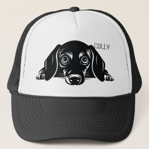 Pinkender Dackel Hund. Personalisiere Truckerkappe