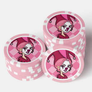 Pinker Joker Pokerchips