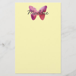 Pinker Schmetterling Briefpapier