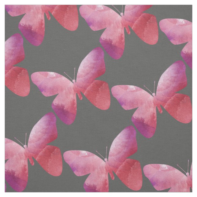 Pinker Schmetterling Stoff (Muster)