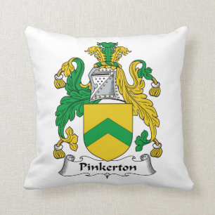Pinkerton Familienwappen Kissen