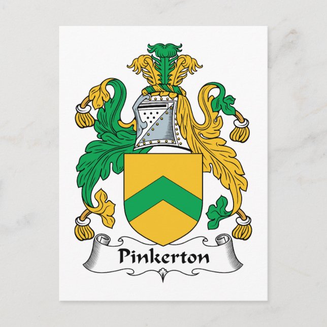 Pinkerton Familienwappen Postkarte (Vorderseite)