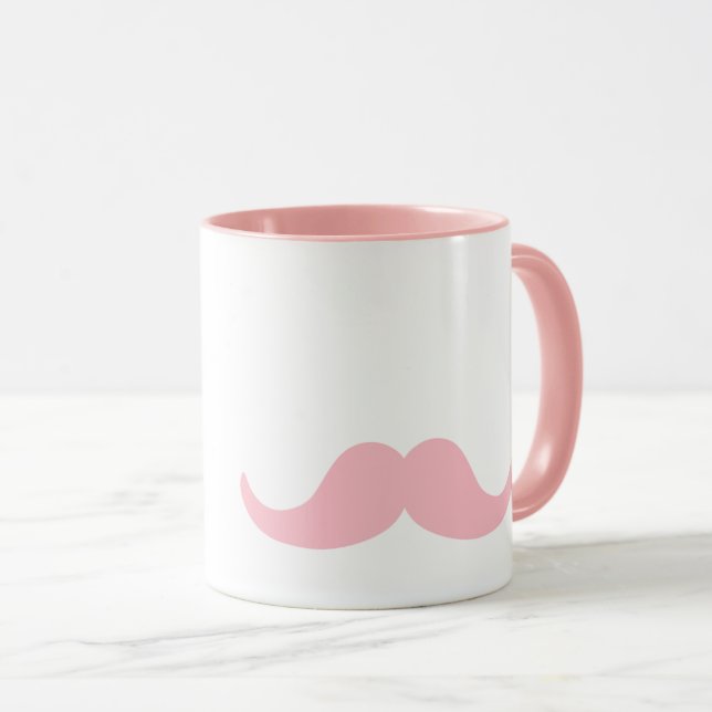 Pinkery Mustache Tasse (VorderseiteRechts)