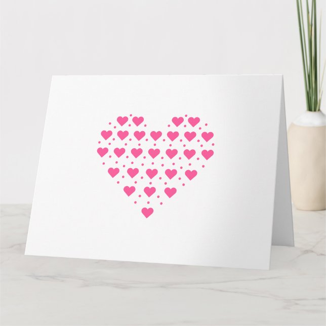 Pinkes Herz Karte (Vorderseite)
