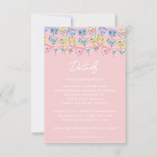 Pinkes Mexiko Reiseziel  RSVP Karte