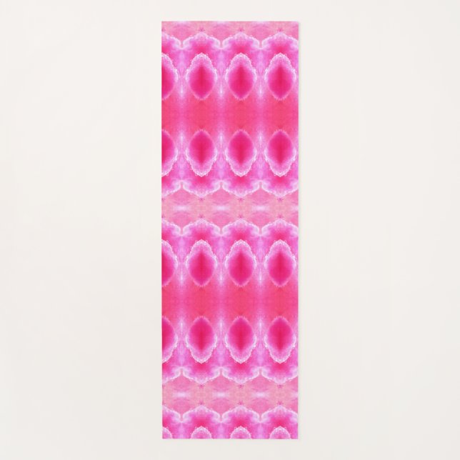 Pinkey-Rose Ikat 4 Yogamatte (Vorderseite)