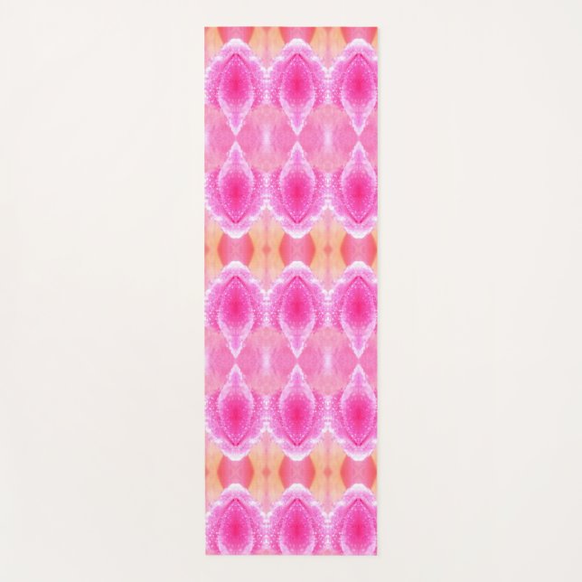 Pinkey-Rose Ikat 5 Yogamatte (Vorderseite)