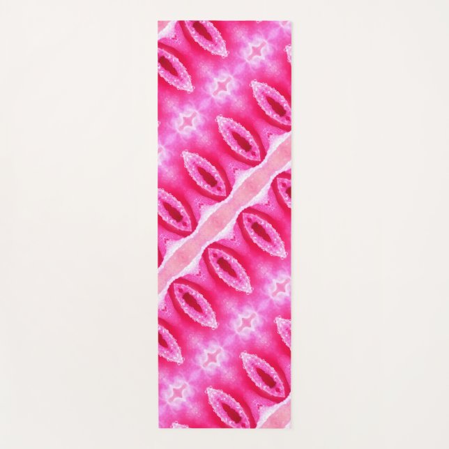 Pinkey-Rose Ikat 6 Yogamatte (Vorderseite)