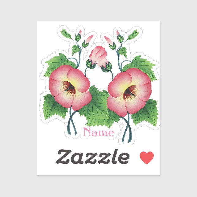 Pinkfarbene Blume Thunder_Cove Aufkleber (Blatt)