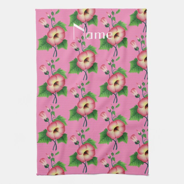 Pinkfarbene Blume Thunder_Cove Geschirrtuch (Vertikal)
