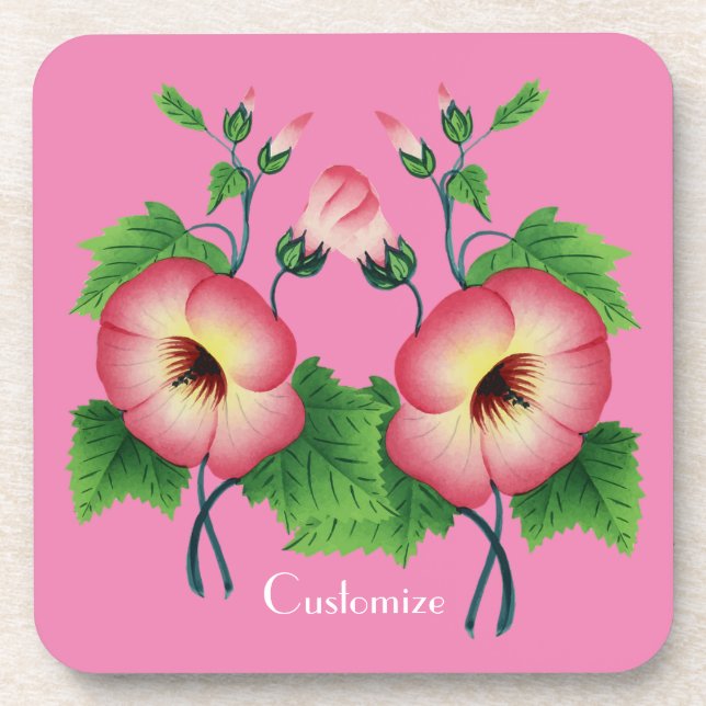 Pinkfarbene Blume Thunder_Cove Getränkeuntersetzer (Vorderseite)