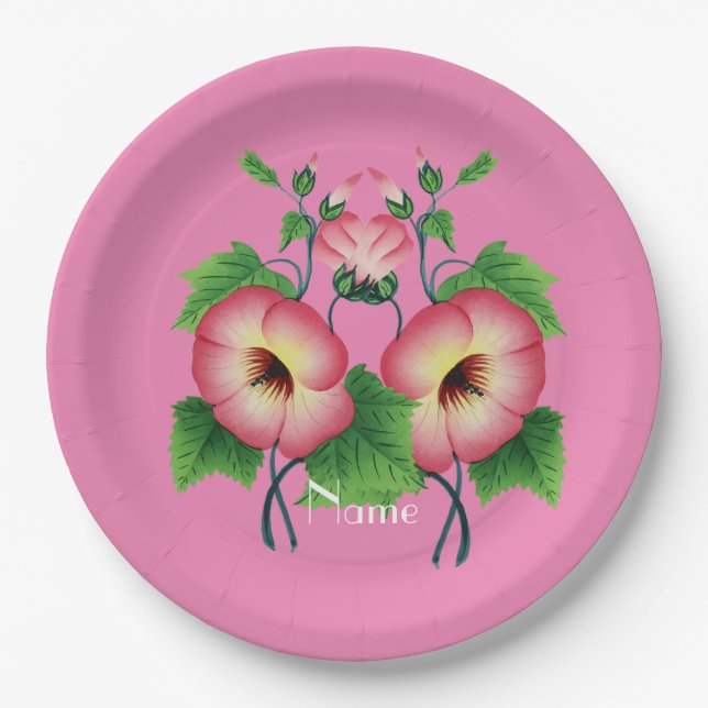 Pinkfarbene Blume Thunder_Cove Pappteller (Vorderseite)